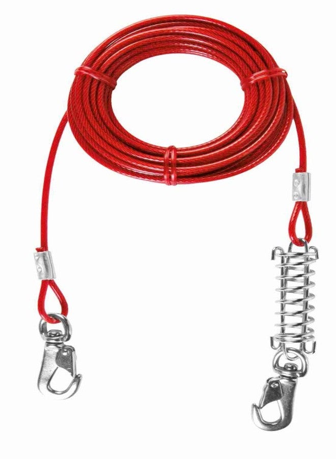 Trixie Tie Out Cable, Made of Rugged Steel and PVC for Strength and Rust-Resistant Performance, Keeps Your Dog Safe and Secure, Perfect for Camping or Caravanning - Red